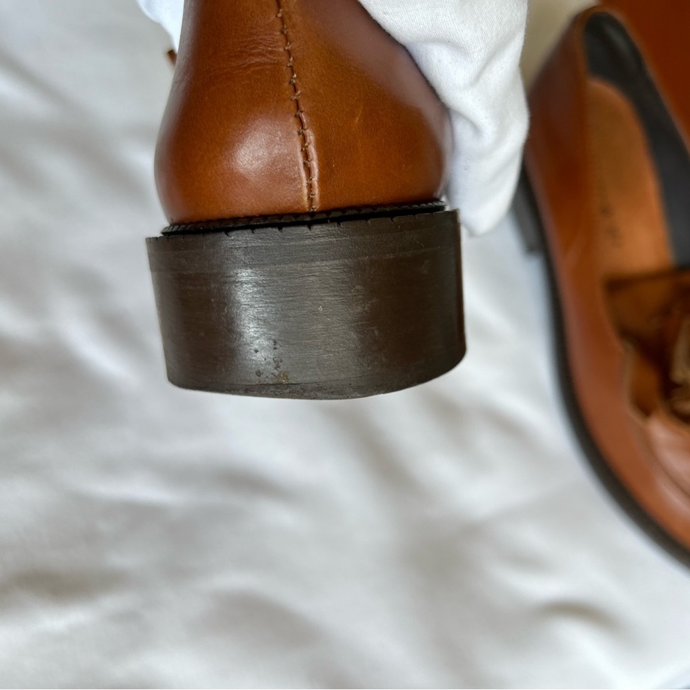 🚨⬇️🤑Jonak Paris Brown Leather Brogue Fringe Mocasines Loafers size 7-7.5 - Picture 11 of 14
